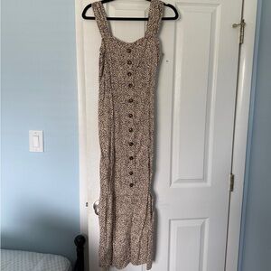 Cheetah Print Sleeveless Maxi Dress